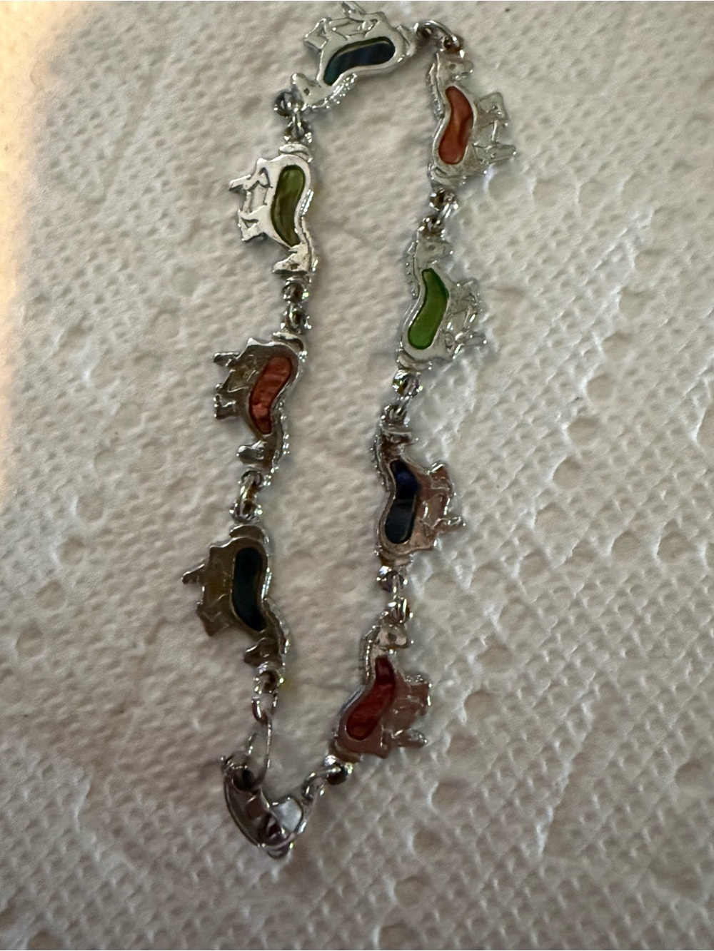Colorful Enamel Horse pony Link Bracelet - Multicolor